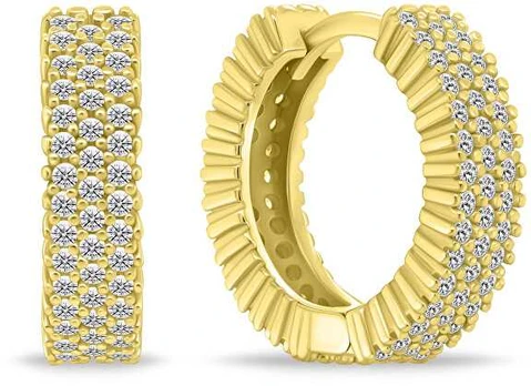 Brilio Silver EA1155Y Gold Plated Sidabrinis Sparkling Earrings