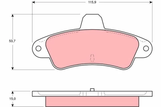 TRW GDB4084 Brake pad set