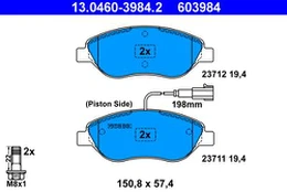ATE 13.0460-3984.2 Brake pad set