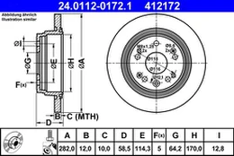 ATE 24.0112-0172.1 Brake Disc