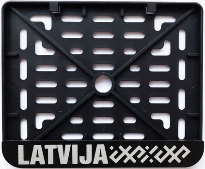 Motorolerio valstybinio numerio rėmelis Latviško tipo, Latvija, 1 vnt.