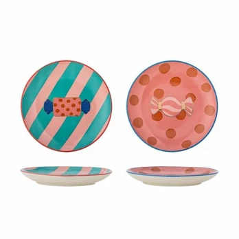 Bloomingville - Caramella Plate - Multi - Stoneware