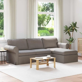 Sofa Taupe 215 x 138 x 80 cm audinys