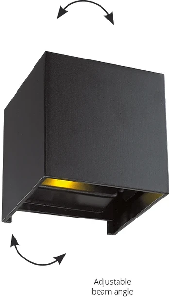 6W LED sieninis šviestuvas GREG, juodas, 3000K, 4188801
