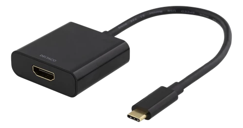 Adapteris DELTACO USB-C - HDMI, juodas / USBC-HDMI8