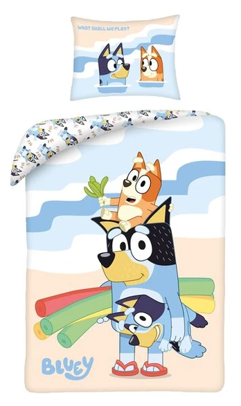 Medvilninė patalynė 140x200 Bluey Holiday Dog HIT