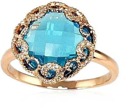 Auksinis žiedas su deimantais moterims Diamond Sky „Henry II“