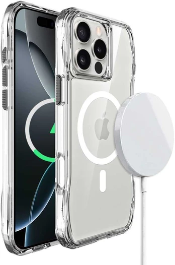 Dėklas ROAR case SLIM DEFENDER compatible with MagSafe for IPHONE 16 Pro transparent
