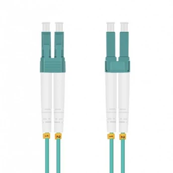 helos LWL Patchkabel OM3 Duplex 3,0mm LC-LC 50/125µm aqua 1,5m LSZH