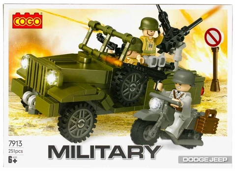 Mega Creative Kaladėlės KONSTR 251EL 35X25X7 MC WOJSKO 12/24