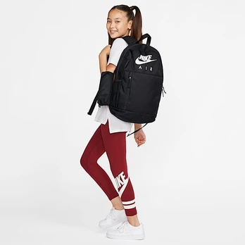Nike Elemental Kids' Backpack (20L) Black/ Black/ White - Dydis Universalus (BA6032-010 Kuprinės)