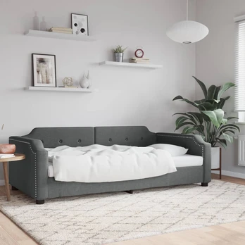Lova Sofa, tamsiai pilkos spalvos, 100x200cm, audinys
