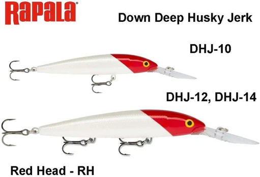 Vobleris Rapala Down Deep Husky Jerk Raudona Head RH