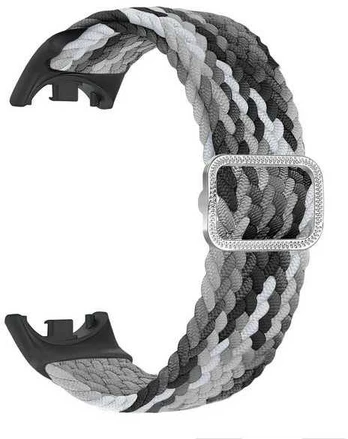 Beline dirželis Mi Band 8 Nylon juoda-balta/juodas-baltas