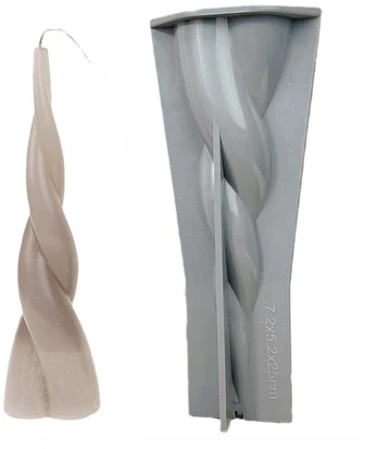 Forma silikoninė žvakei "pillar Twist" 25 cm