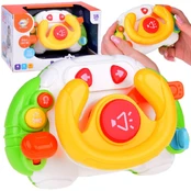 Interactive sensory steering wheel for children light, sound ZA5189 kaina