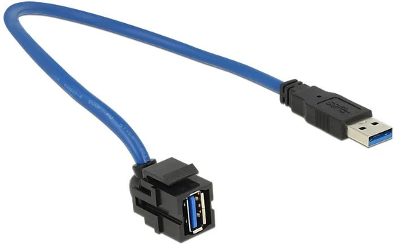 Delock Modulis keystone gniazdo USB 3.0 AF - USB AM 250 su kablem