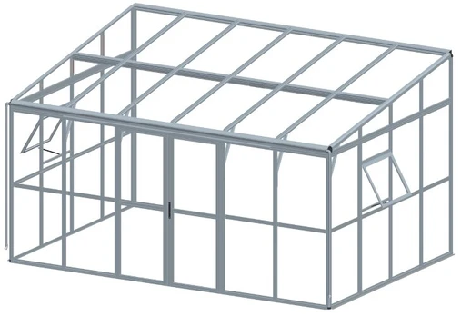 Šiltnamis-oranžerija SOHO, 434x290 cm, Solid PC+Glass, Black