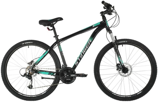 Dviratis kalnų Stinger Element PRO, 27.5 ", 16" rėmas, juoda sp./žalia sp.