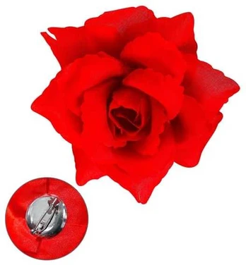 Widmann Rød rose broche