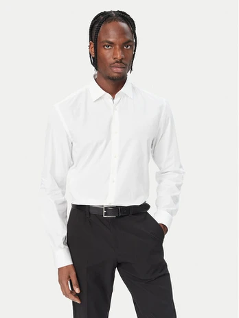 HUGO Marškiniai 50570285 Balta Slim Fit