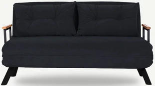 Dvivietė sofa-lova Sando 2-Seater-Black Juodas kaina