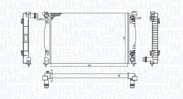Variklio radiatorius MAGNETI MARELLI 350213196500