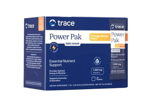 Maisto papildas TRACE MINERALS POWER PACK imunitetui ir energijai elektrolitai su vitaminu C milteliai pakeliuose N30