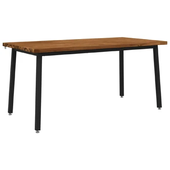 Kvadratinis valgomojo stalas 160 x 80 x 75 cm Natūrali