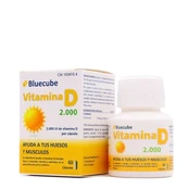 Bluecube Vitamin D 2000 60 Capsules kaina
