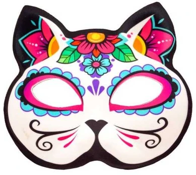 Widmann Day of the Dead kat halvmaske