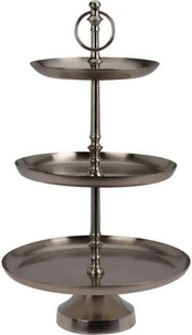 Metalinė lėkštė, 3 lygių, 50 cm kaina