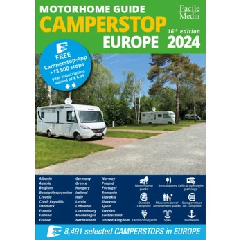 Motorhome guide Camperstop Europe 2024 30 countries GPS