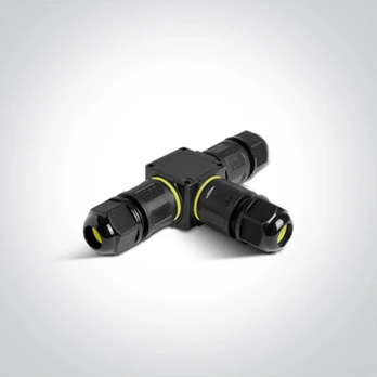 Sujungimo dėžutė, 3 polių, juoda, IP67, 0802A