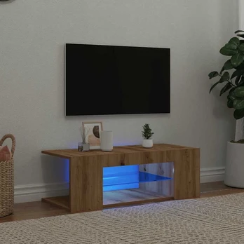 TV staliukas televizoriaus spintelė su LED lemputėmis Artisan ąžuolas