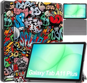 Dėklas na tablet 4kom.pl Dėklas do GALAXY TAB A11+ PLUS 10.9" 2025 / A9+ Plus 11 2023 graficzne SMART