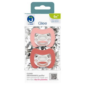 Čiulptukai JBimbi Glee 6m+ Rose-Brick 2 vnt.