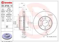 BREMBO 09.9758.10 Brake Disc kaina