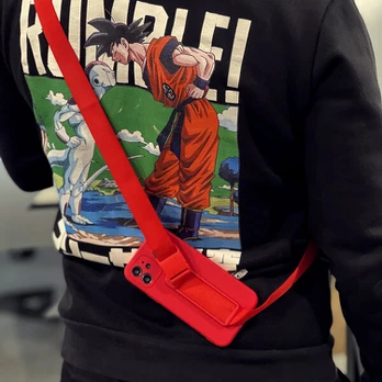 Rope Case dėklas su grandinėlės dirželiu „iPhone 8 Plus“ / „iPhone 7 Plus“, raudonas