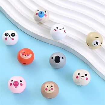 Mediniai karoliukai, Koala10Pcs