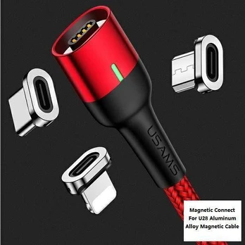 Kabelis USB Usams USB-A - USB-C + microUSB + Lightning Sidabrinė (112219)