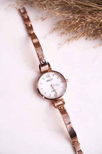 Moteriška laikrodžio apyrankė Ernest Rose Gold Chic