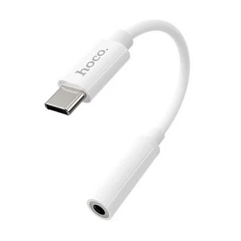 Audio adapteris Hoco LS30 Type-C to 3.5mm baltas