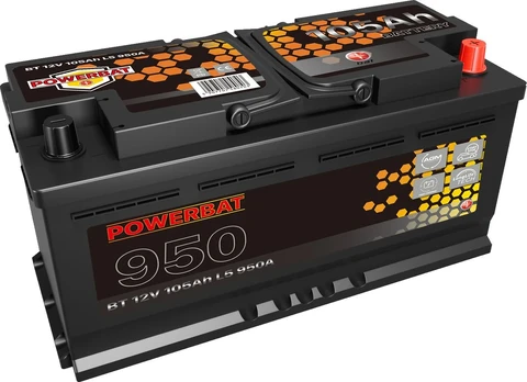 Akumuliatorius AGM automobilinis START-STOP POWERBAT L6 12 V 105 Ah