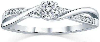 Silvego Sidabrinis ring with crystals Swarovski FNJR085sw