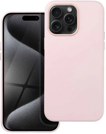 Dėklas Oem Leather Mag Cover for IPHONE 15 PRO MAX sand pink