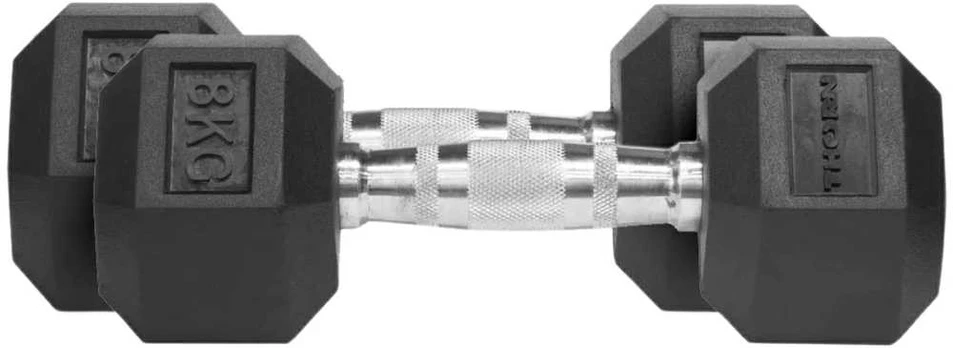 Hantle Thorn Fit Hex Rubber Dumbbell 8,0kg x 2 vnt.