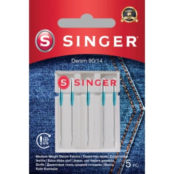 Siuvimo mašinos adatos Singer Denim 90/14 5PK