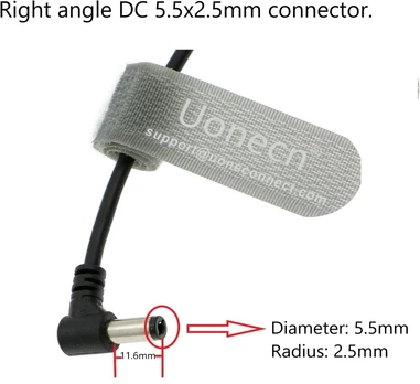 Uonecn Usb-c į 2.5 Dc 12v Kampinis Maitinimo Laidas 1.8m