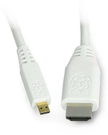 Raspberry MicroHDMI - HDMI kabelis T7689AX 1m Baltas